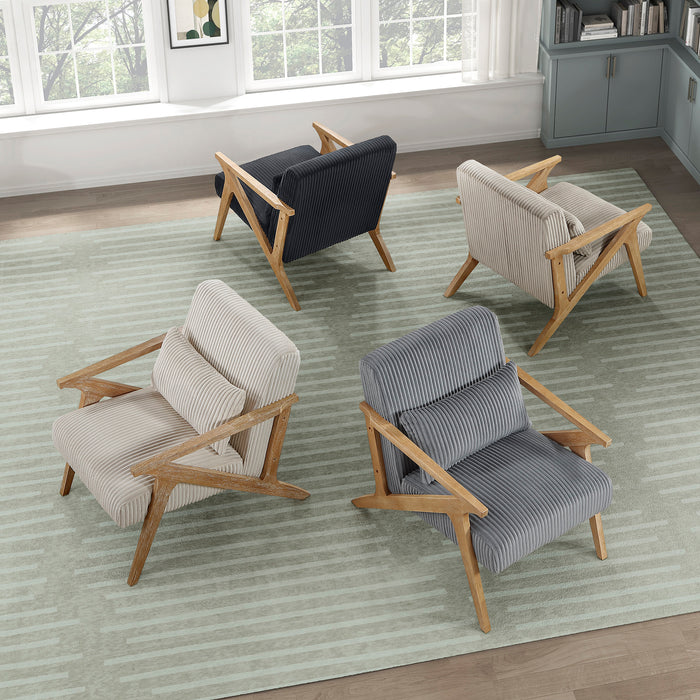 OakvillePark Papyrus Corduroy Accent Chair