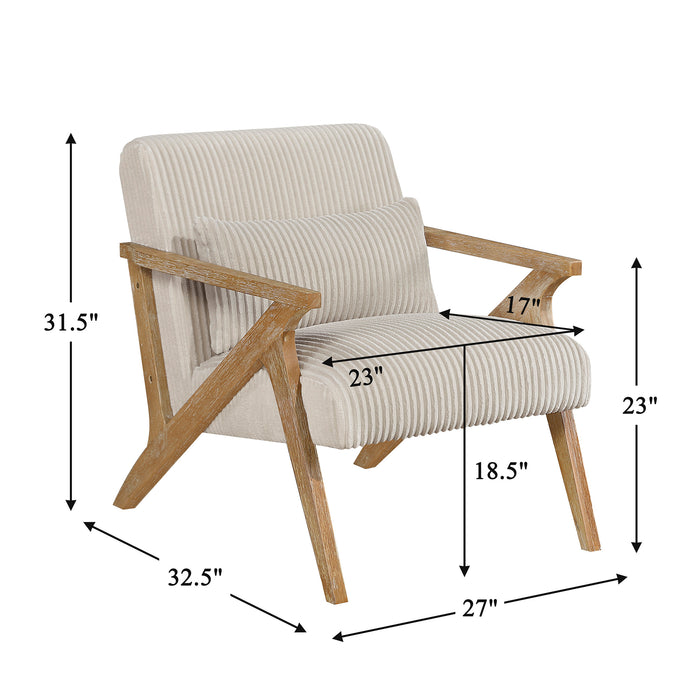 OakvillePark Papyrus Corduroy Accent Chair