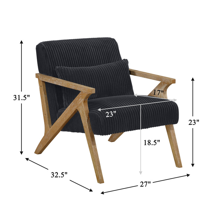 OakvillePark Papyrus Corduroy Accent Chair