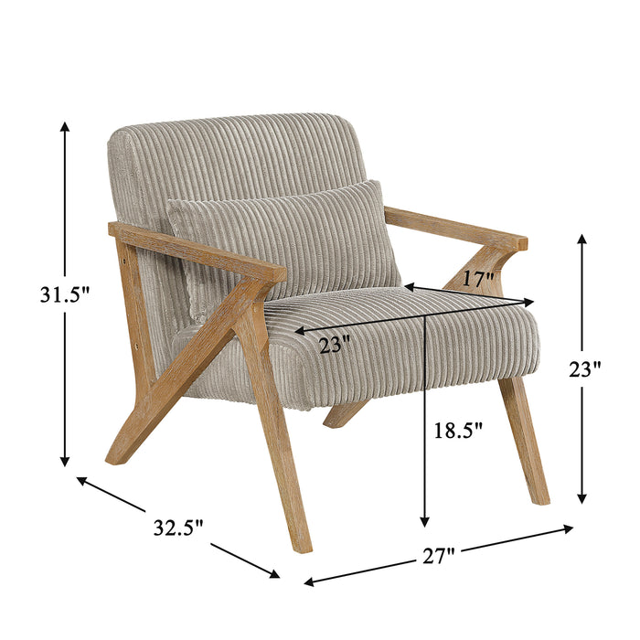 OakvillePark Papyrus Corduroy Accent Chair