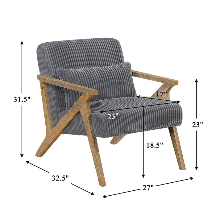 OakvillePark Papyrus Corduroy Accent Chair