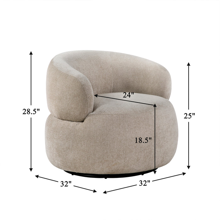 OakvillePark Cressida Chenille Swivel Chair
