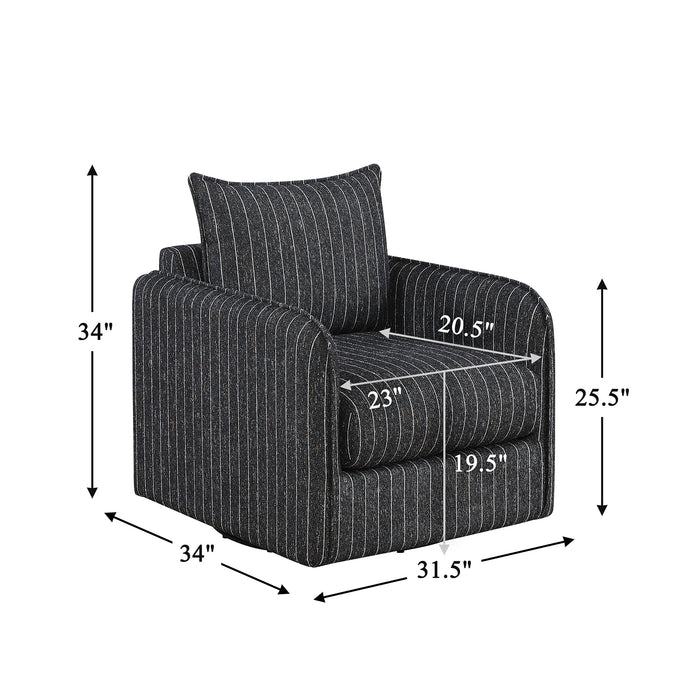 OakvillePark Earl Textured Fabric Swivel Chair