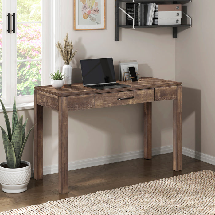 OakvillePark Avenshire Rectangle 1 Drawer Writing Desk with Built-in power outlet and USB Charging Port
