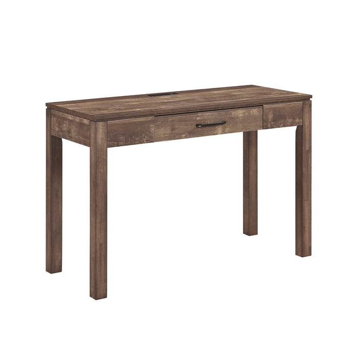 OakvillePark Avenshire Rectangle 1 Drawer Writing Desk with Built-in power outlet and USB Charging Port