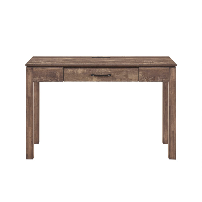 OakvillePark Avenshire Rectangle 1 Drawer Writing Desk with Built-in power outlet and USB Charging Port