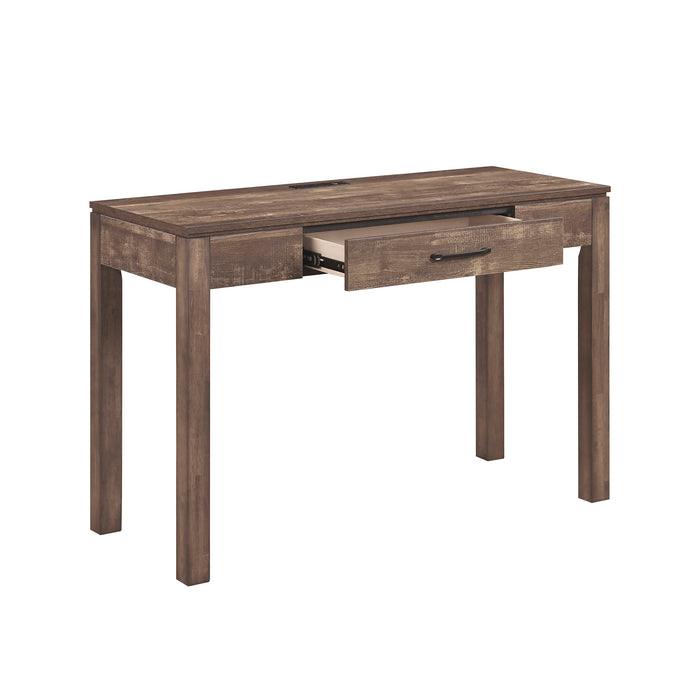 OakvillePark Avenshire Rectangle 1 Drawer Writing Desk with Built-in power outlet and USB Charging Port