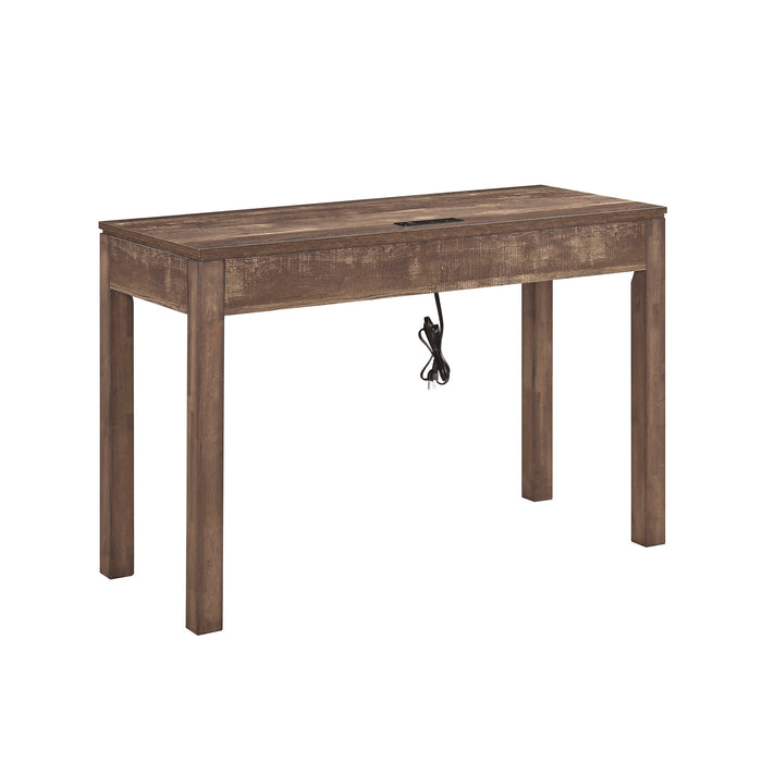 OakvillePark Avenshire Rectangle 1 Drawer Writing Desk with Built-in power outlet and USB Charging Port