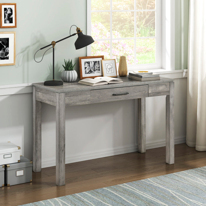 OakvillePark Avenshire Rectangle 1 Drawer Writing Desk with Built-in power outlet and USB Charging Port