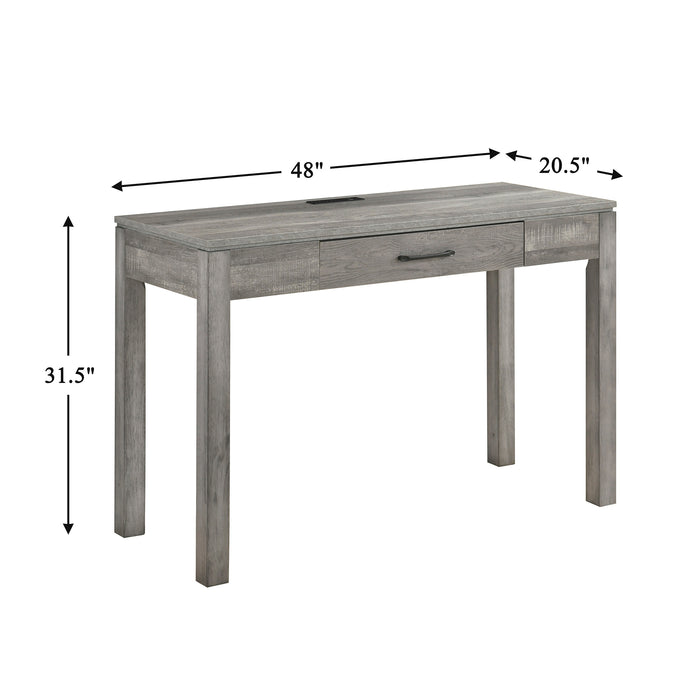 OakvillePark Avenshire Rectangle 1 Drawer Writing Desk with Built-in power outlet and USB Charging Port