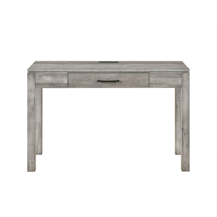 OakvillePark Avenshire Rectangle 1 Drawer Writing Desk with Built-in power outlet and USB Charging Port