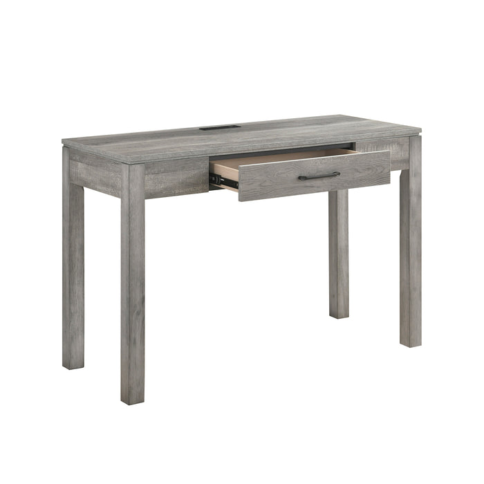 OakvillePark Avenshire Rectangle 1 Drawer Writing Desk with Built-in power outlet and USB Charging Port
