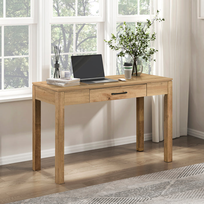 OakvillePark Avenshire Rectangle 1 Drawer Writing Desk with Built-in power outlet and USB Charging Port