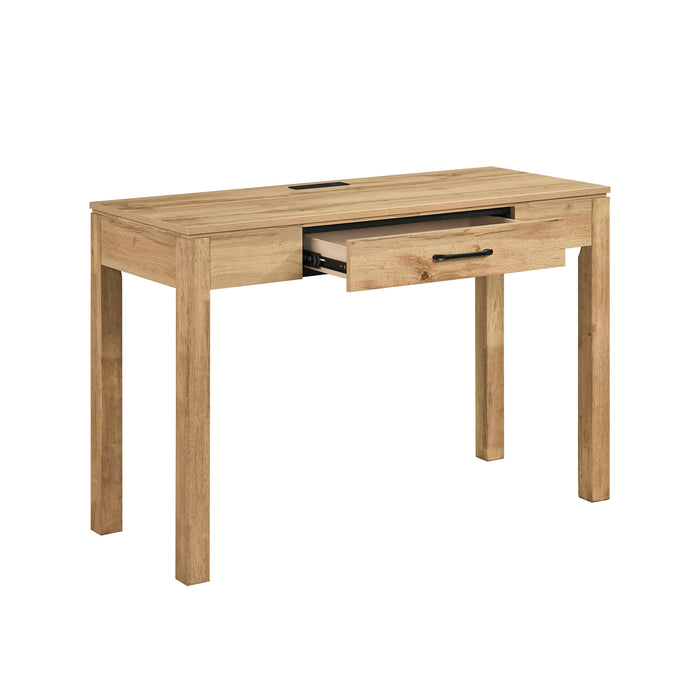 OakvillePark Avenshire Rectangle 1 Drawer Writing Desk with Built-in power outlet and USB Charging Port
