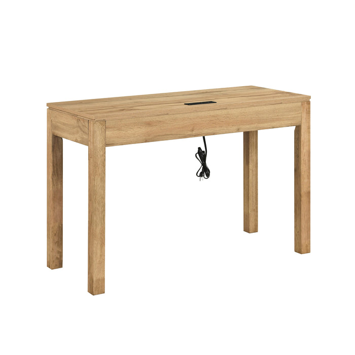 OakvillePark Avenshire Rectangle 1 Drawer Writing Desk with Built-in power outlet and USB Charging Port