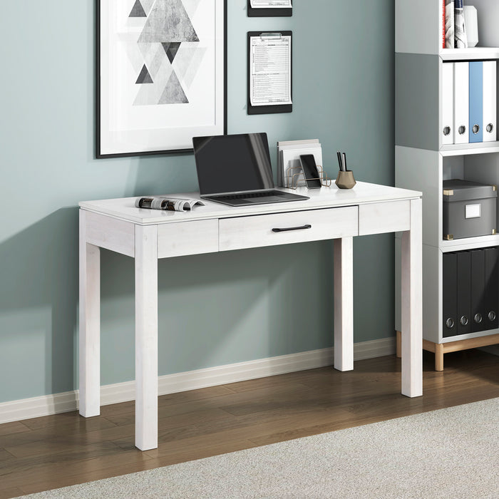 OakvillePark Avenshire Rectangle 1 Drawer Writing Desk with Built-in power outlet and USB Charging Port