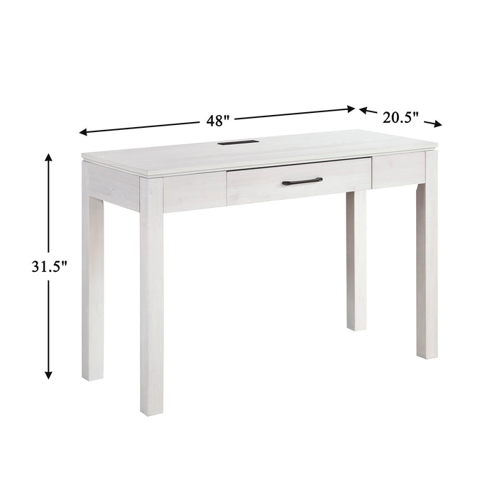 OakvillePark Avenshire Rectangle 1 Drawer Writing Desk with Built-in power outlet and USB Charging Port
