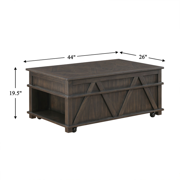 OakvillePark Lior Lift Top Cocktail Table with Casters
