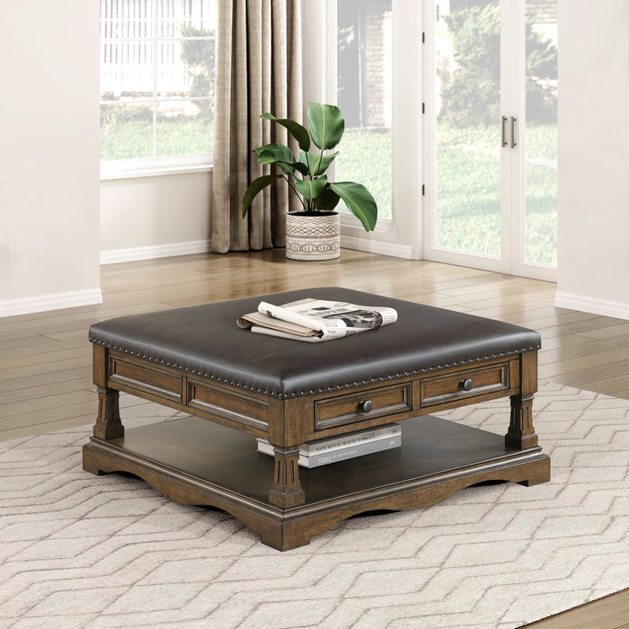 OakvillePark Soren Faux Leather Cocktail Table
