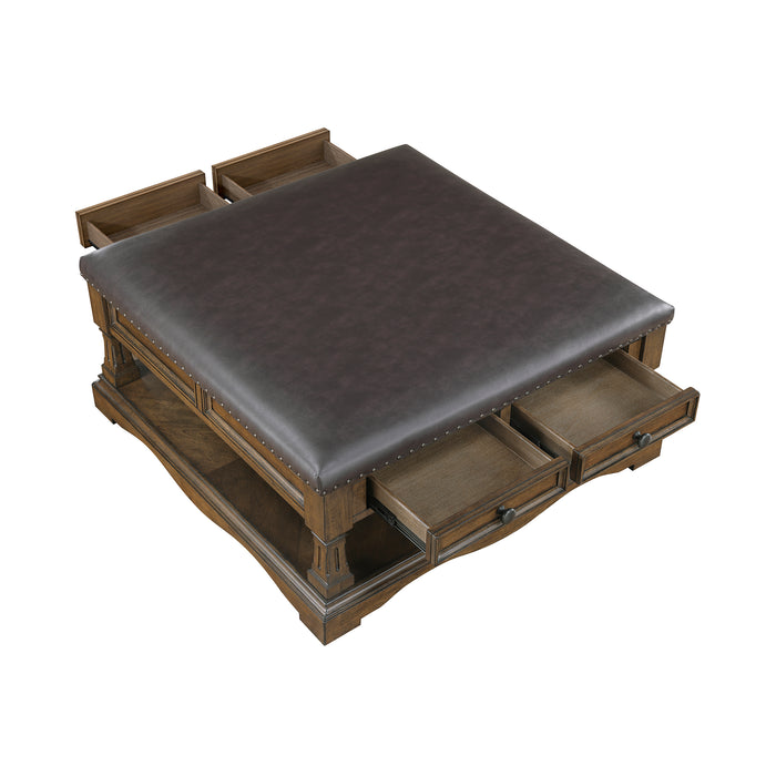 OakvillePark Soren Faux Leather Cocktail Table
