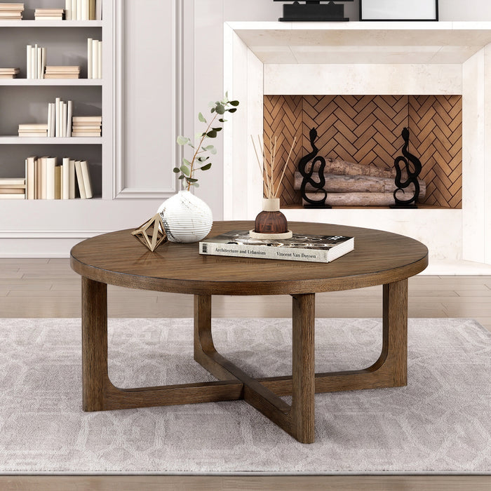 OakvillePark Elion Wood Round Cocktail Table