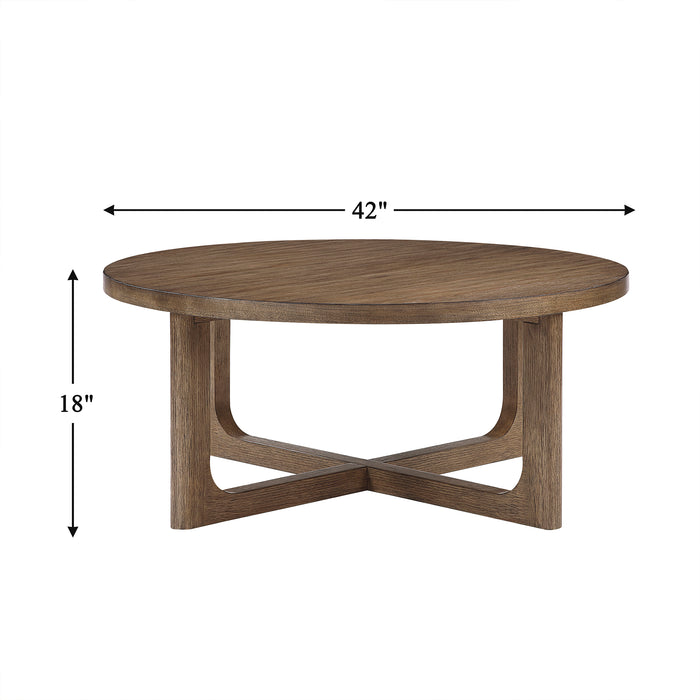 OakvillePark Elion Wood Round Cocktail Table