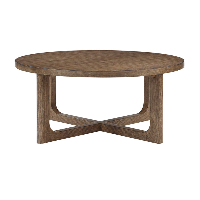 OakvillePark Elion Wood Round Cocktail Table