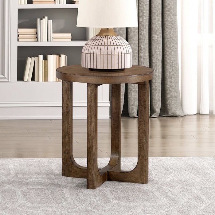 OakvillePark Elion Wood Round End Table