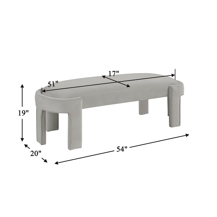OakvillePark Veywood Velvet Bench