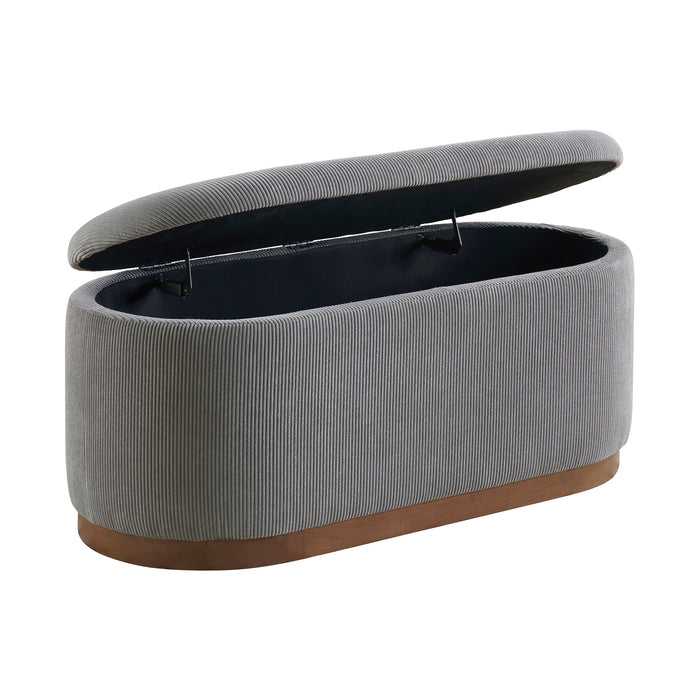 OakvillePark Lornwell Corduroy Fabric Lift Top Storage Bench