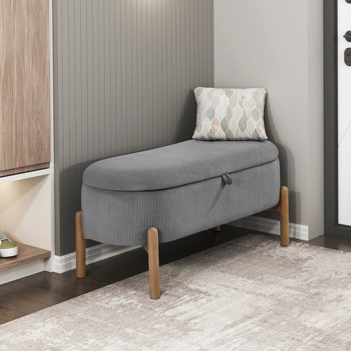 OakvillePark Terralisse Corduroy Lift Top Storage Bench