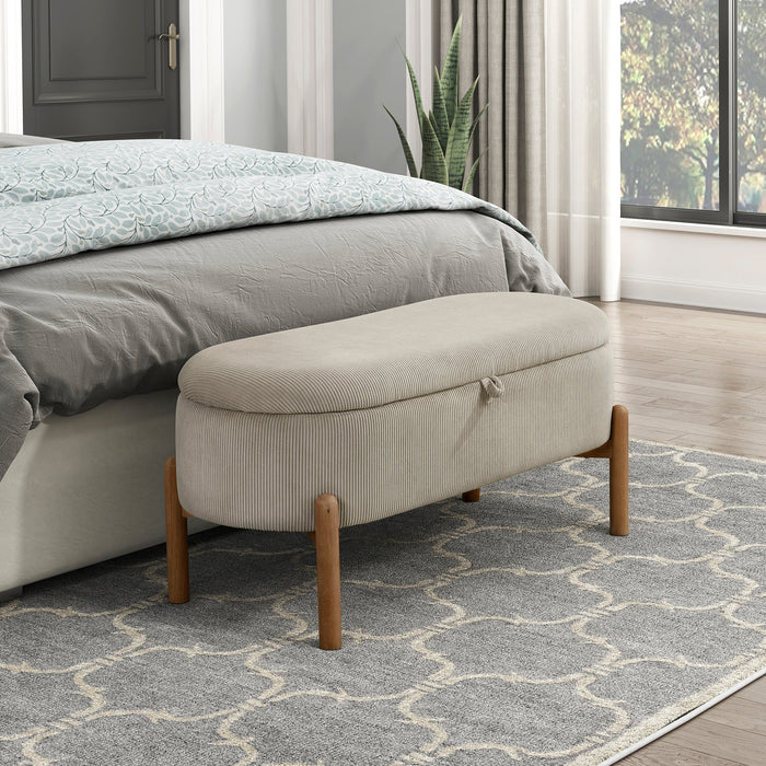 OakvillePark Terralisse Corduroy Lift Top Storage Bench