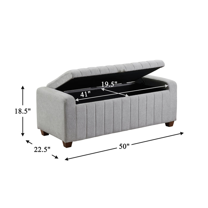 OakvillePark Millbranch Boucle Fabric Storage Bench