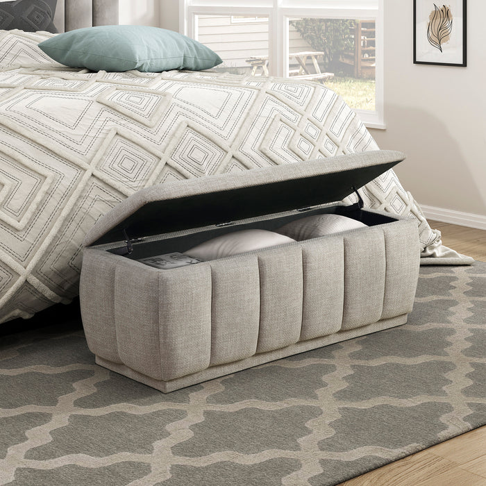 OakvillePark Halorini Textured Fabric Storage Bench