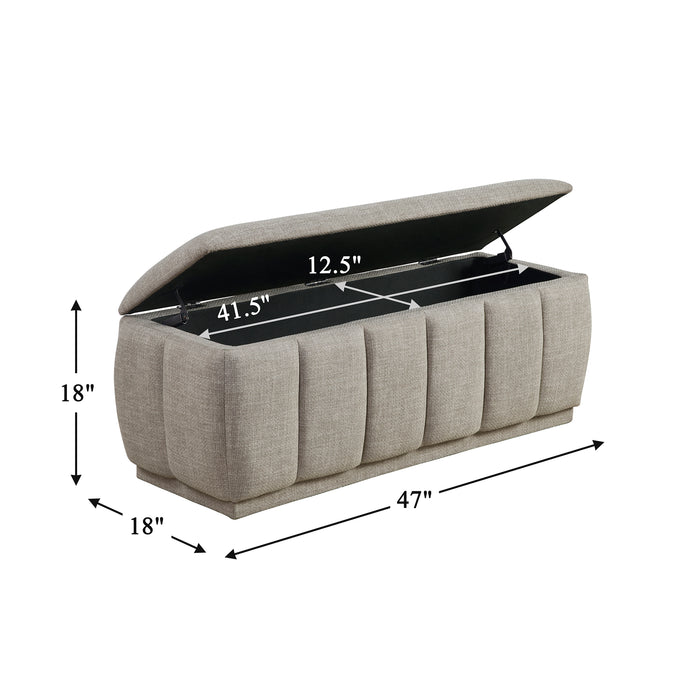 OakvillePark Halorini Textured Fabric Storage Bench