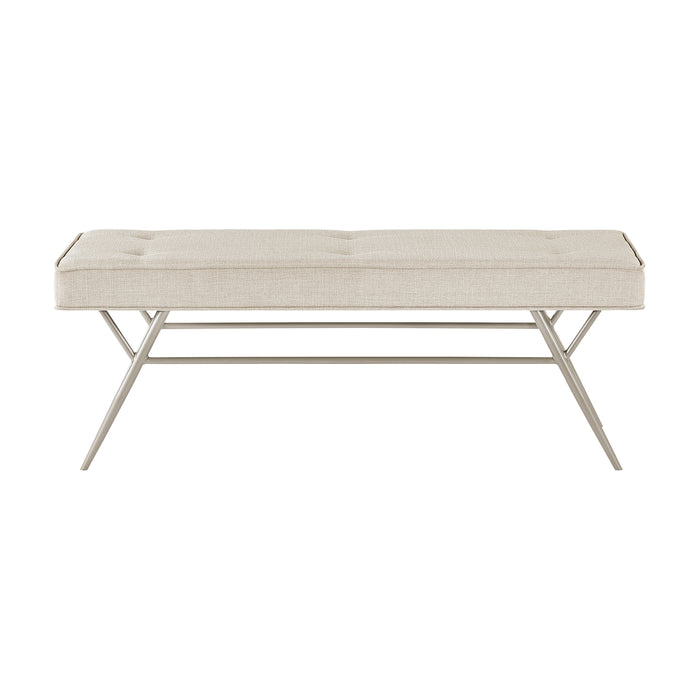 OakvillePark Seabourne Textured Fabric Bench