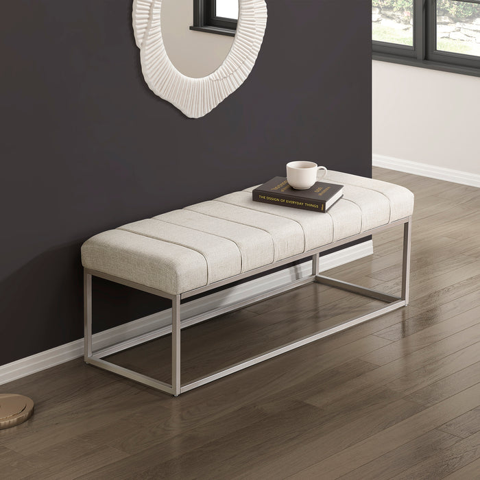 OakvillePark Avelith Textured Fabric Bench