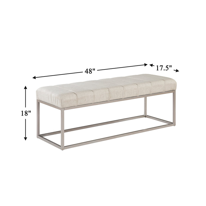 OakvillePark Avelith Textured Fabric Bench