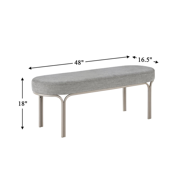 OakvillePark Lunarow Chenille Bench