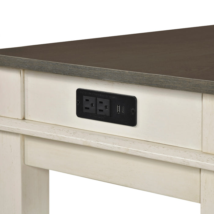 OakvillePark Orlina Textured Fabric 4-Piece Pack Counter Height Set