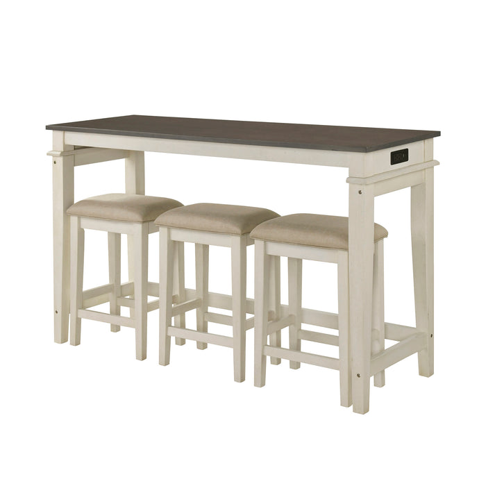 OakvillePark Orlina Textured Fabric 4-Piece Pack Counter Height Set