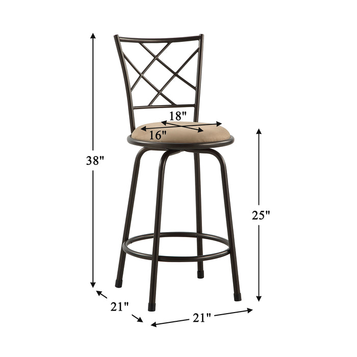 OakvillePark Alto Microfiber Fabric 3-Piece Pack Convertible Swivel Counter/Pub Height Chair