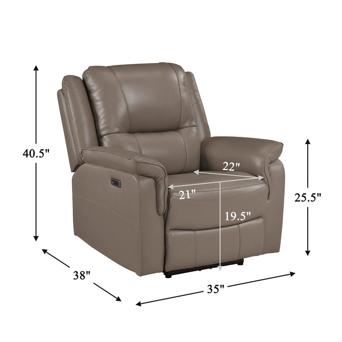OakvillePark Monterra Leather Match Power Recliner