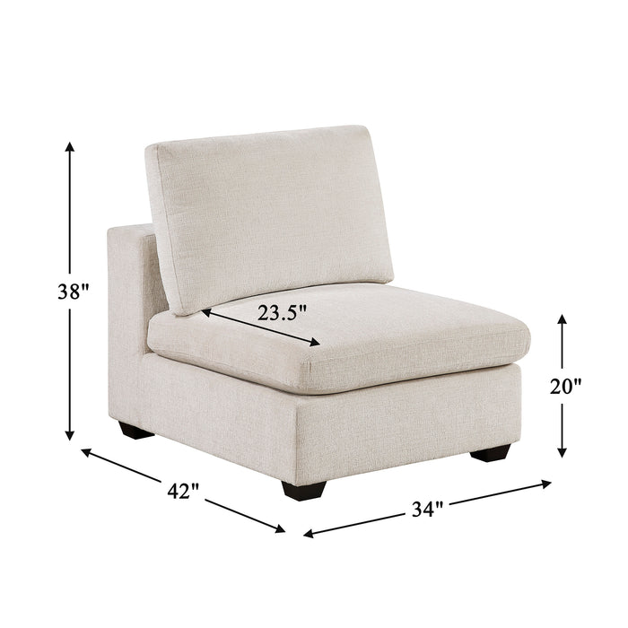 OakvillePark Crestiva Chenille Armless Chair