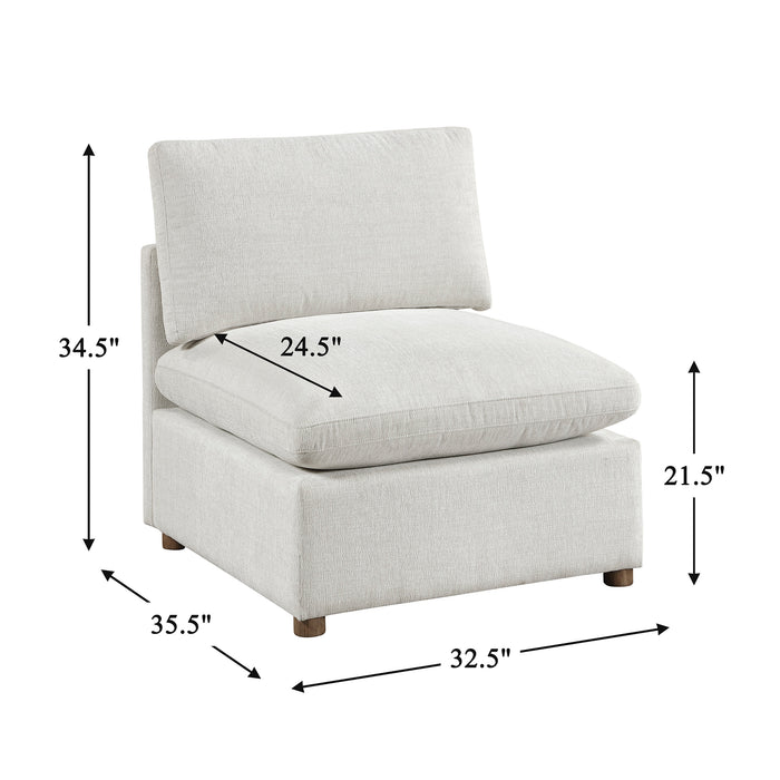 OakvillePark Velmont Chenille Armless Chair