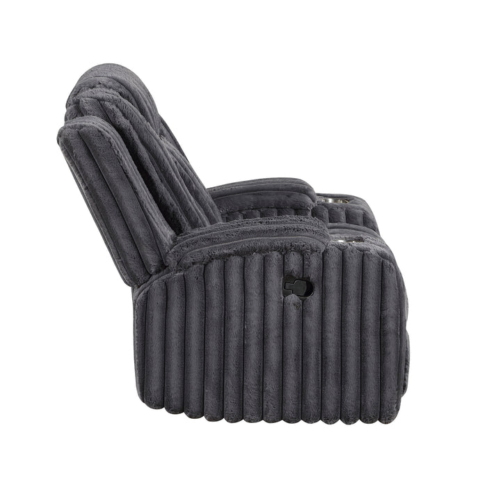 OakvillePark  Lumora Corduroy Manual Recliner with Cup Holders