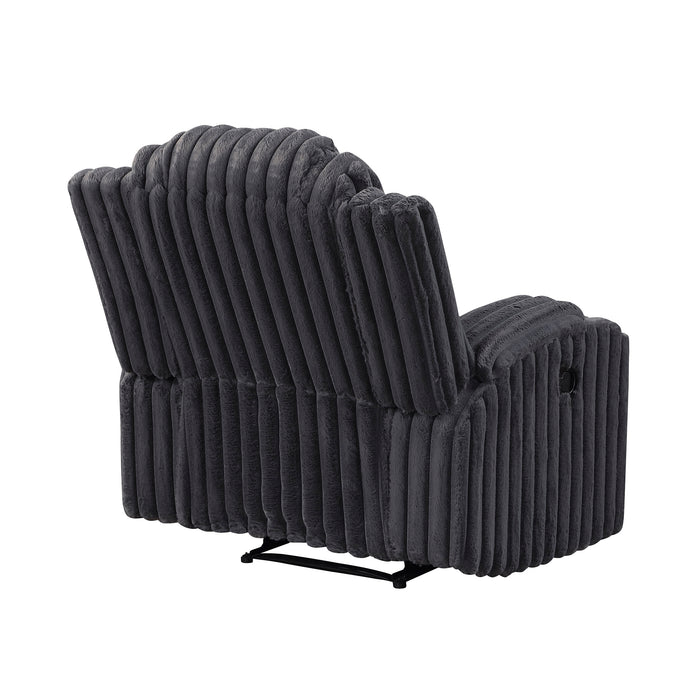 OakvillePark  Lumora Corduroy Manual Recliner with Cup Holders