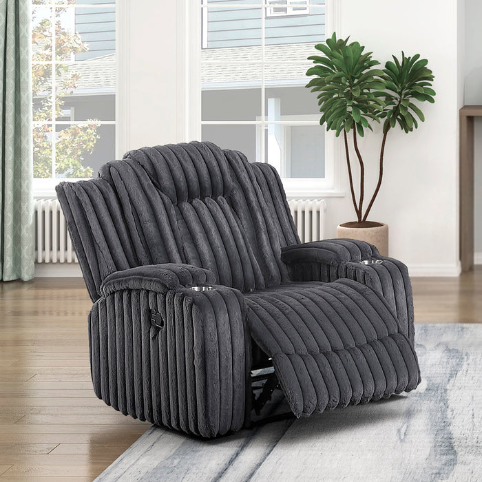 OakvillePark  Lumora Corduroy Manual Recliner with Cup Holders
