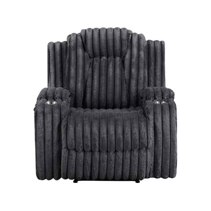OakvillePark  Lumora Corduroy Manual Recliner with Cup Holders