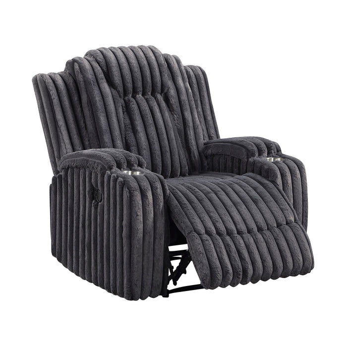 OakvillePark  Lumora Corduroy Manual Recliner with Cup Holders